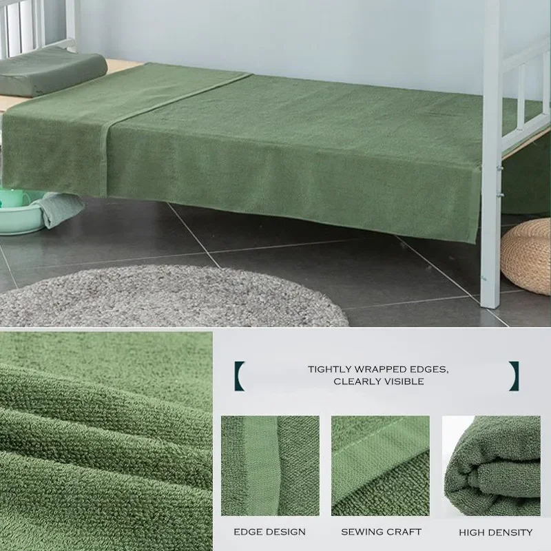 WASART Summer army green towel cotton quilt nap blanket soft bedspread air conditioning cool thin comforter luxury bedding 150