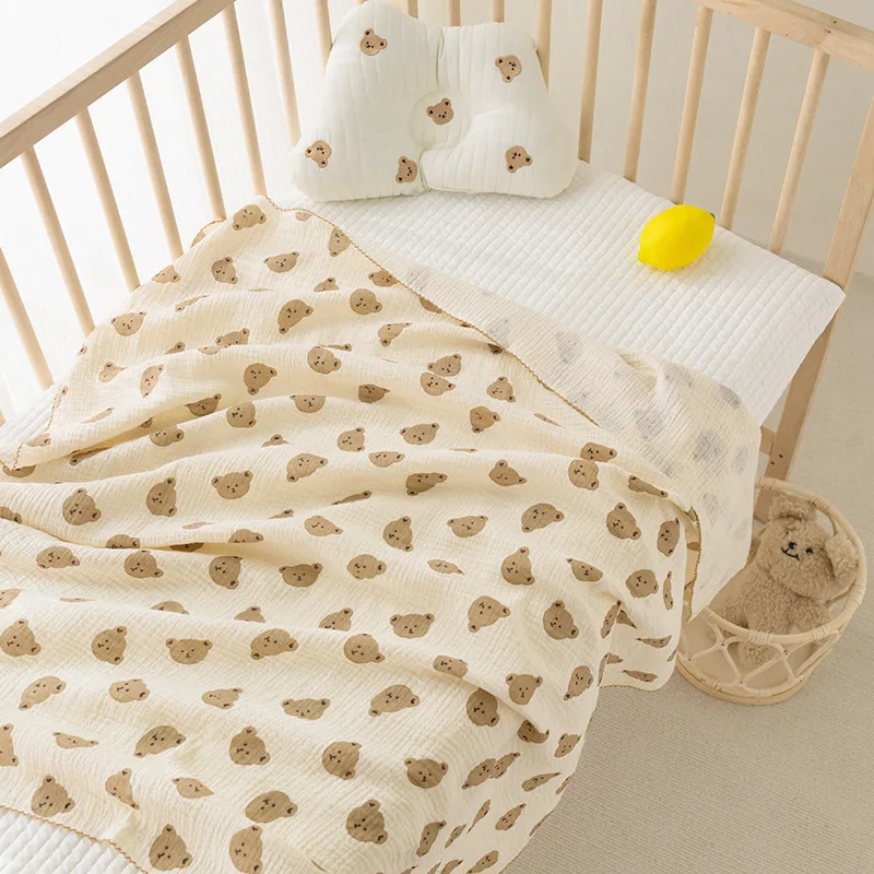 Battilo 100% Cotton Baby Blanket Soft Breathable Muslin Swaddle Blanket for Newborn Infant Plaid Receiving Blankets Toddler Gift