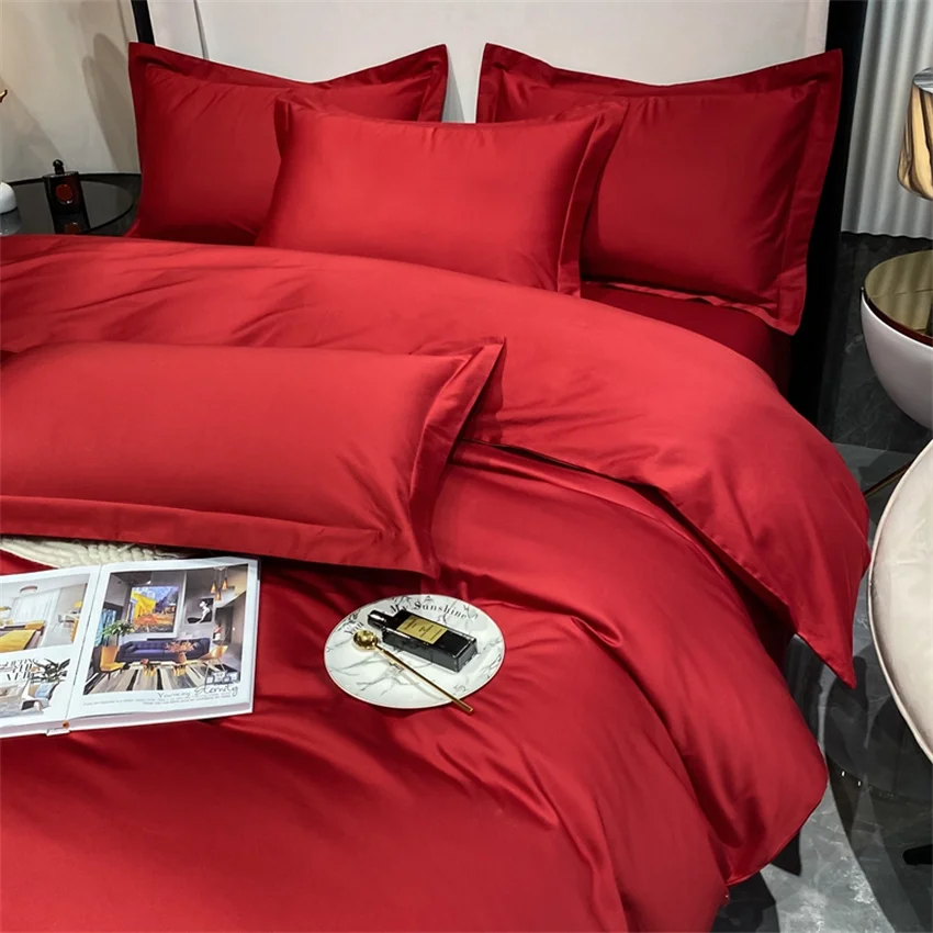 Luxury Bedding Set 100% Egyptian Cotton Duvet Cover Pillowcase Ru Europe Double Queen King Size Bed Linen Soft Bed Sheet Sets