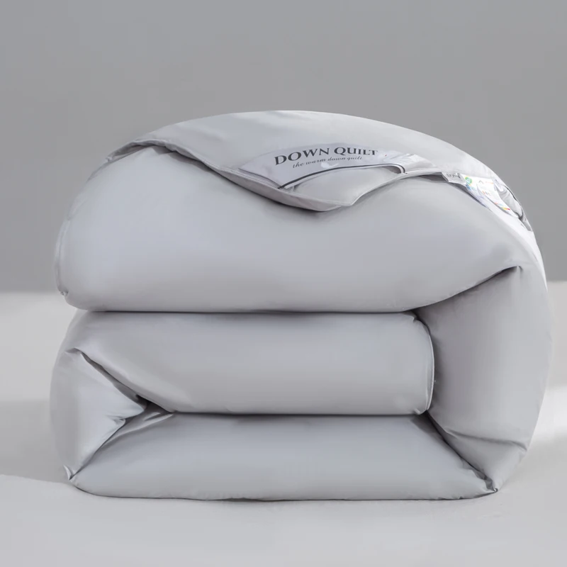White Goose Down Comforter Luxurious Warm Winter Thick 3D Bread Bed Blanket 100% Cotton Cover Quilts Customized All Season Duvet