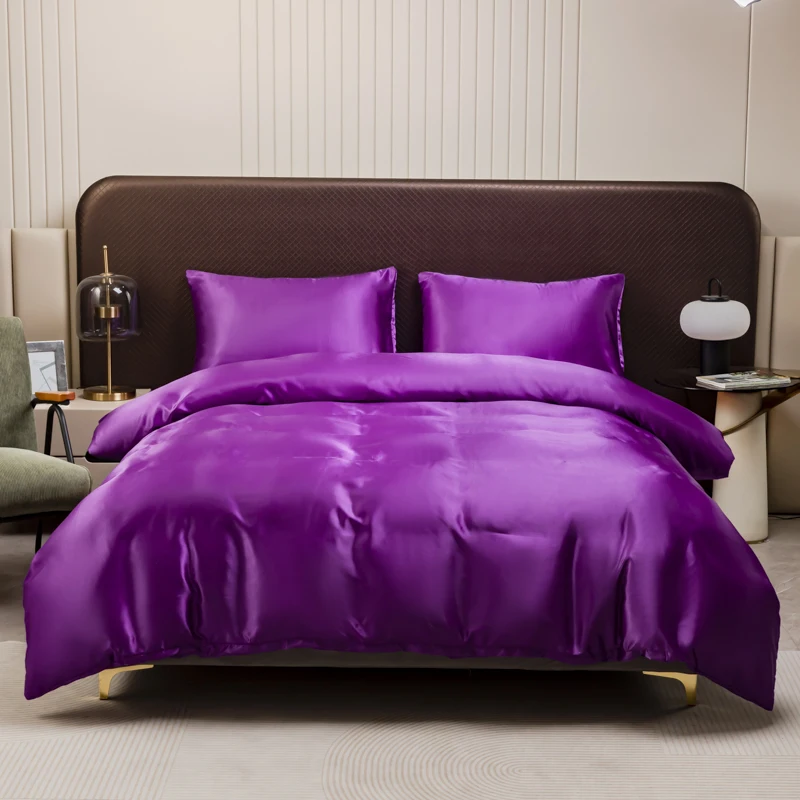 WASART Washable satin down duvet cover 220x240 couple room luxury double bed quilt cover bedding set twin full queen king size