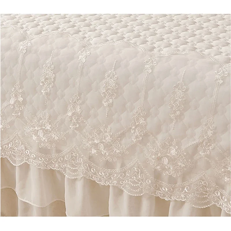 WASART Quilted thicken white bed sheet summer bedspread couple 2 people bed linens luxury double bed bedding king size 180x200cm
