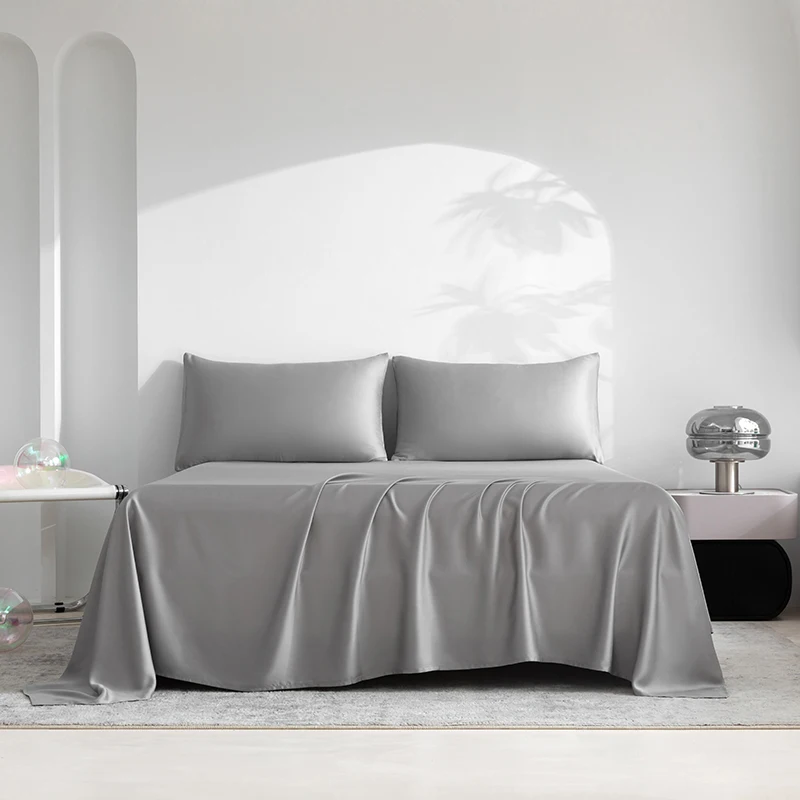 100% Silk 1pc Flat Bed Sheet Luxury Natural Mulberry Silk Bedding Flat Top Sheet Customized Any Size Bedsheet Smooth Bed Linen