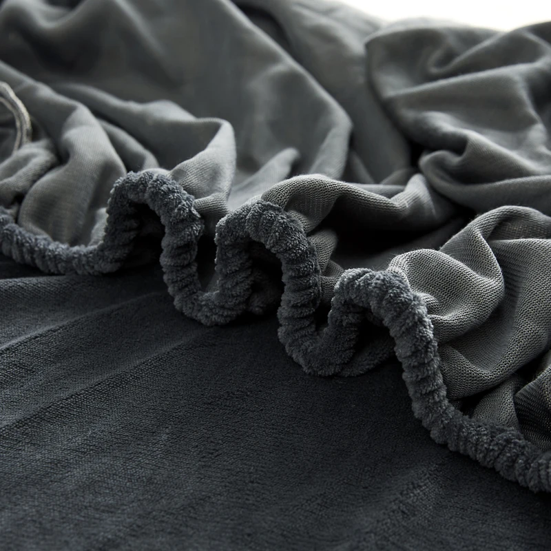 WASART Warm winter velvet fleece fitted sheet elastic mattress cover couple 2 seater bed linens luxury double bed sheet 150x190