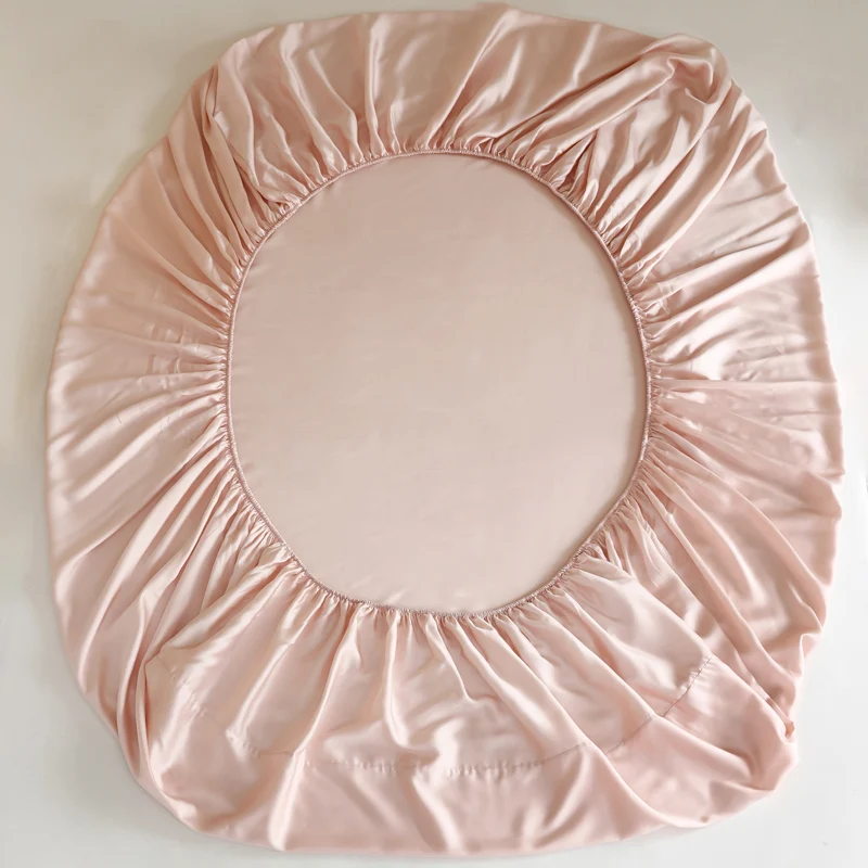 Mulberry Silk Fitted Bed Sheet with Elastic Bands Luxury Mattress Cover Single Double Queen  King Size Bed Cover 100/160/200/220