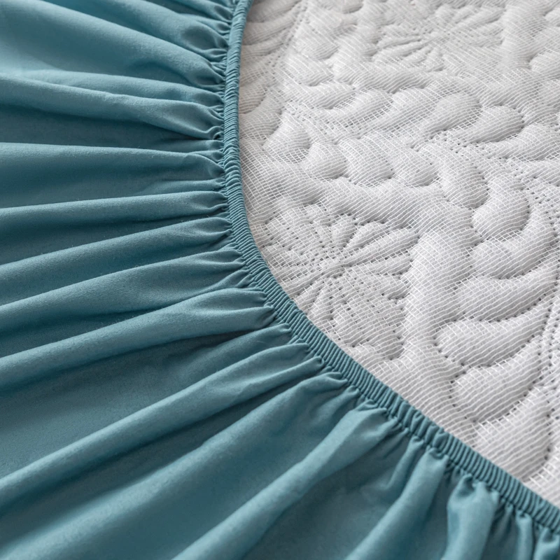 Waterproof Fitted Sheet Quilted Mattress Cover Mattress Protector for Home Hotel Twin Full Quuen King 160x200 140x200 Bed Cover
