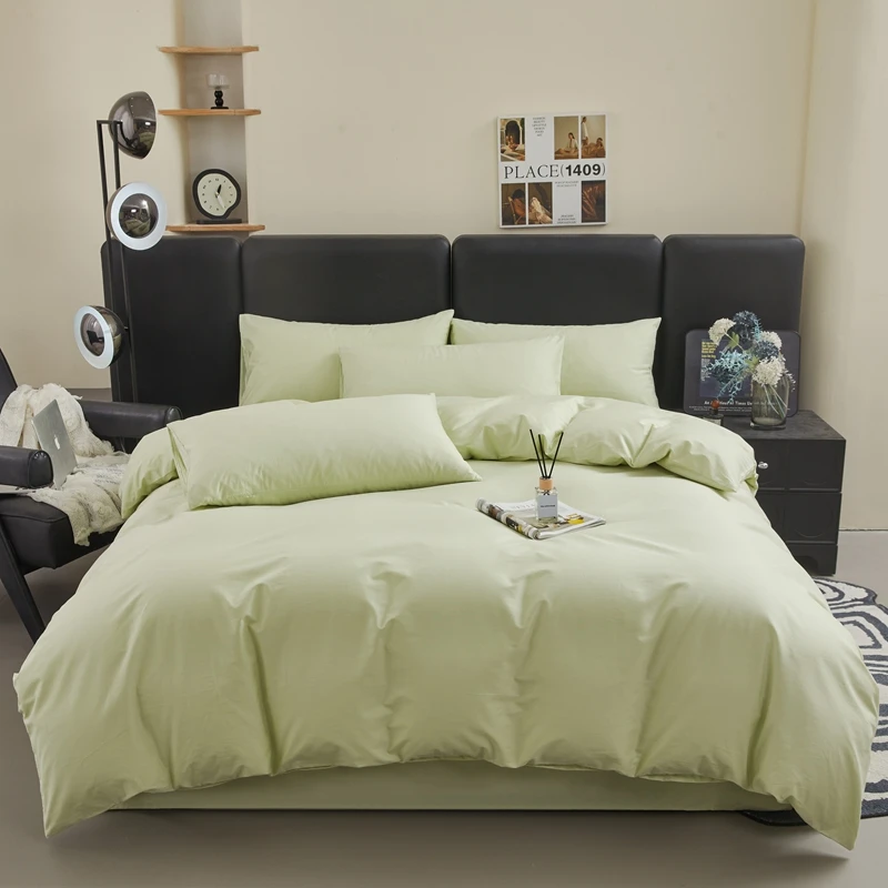 WASART Polyester cotton duvet cover with pillowcase cozy couple luxury bedding set quilt cover single double bed queen king size