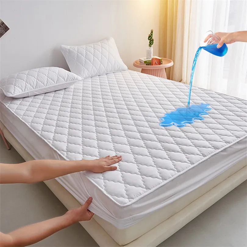 Premium Waterproof Mattress Protector Ultra Soft Breathable Washable Bed Fitted Sheet Mattress Cover Single Double Queen Size