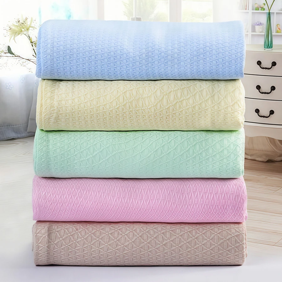 WASART 100% Bamboo fiber ice blanket summer cooling air condition thin quilt cold bedspread 150x200 luxury double bed king size