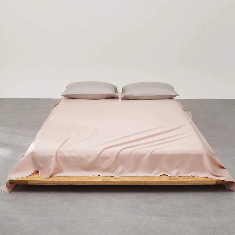 1pc Natural Mulberry Silk Flat Bed Sheet Solid Color Bedding Sheets 100% Silk Bedspreads for Twin Full Double Queen King Size