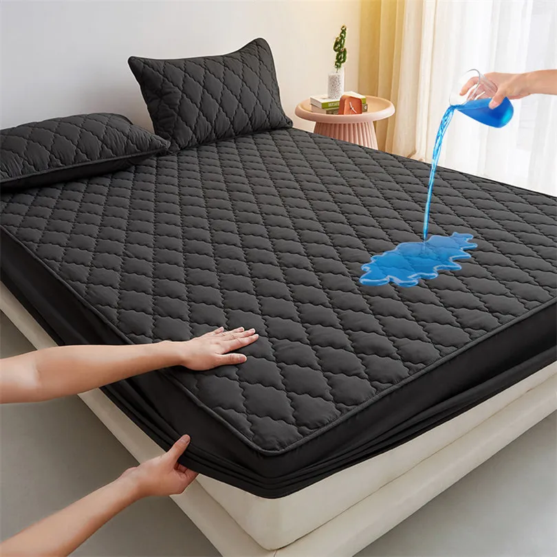 Premium Waterproof Mattress Protector Ultra Soft Breathable Washable Bed Fitted Sheet Mattress Cover Single Double Queen Size