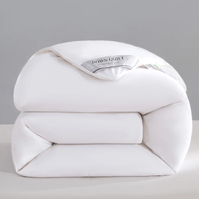 White Goose Down Comforter Luxurious Warm Winter Thick 3D Bread Bed Blanket 100% Cotton Cover Quilts Customized All Season Duvet