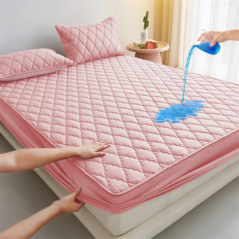 Premium Waterproof Mattress Protector Ultra Soft Breathable Washable Bed Fitted Sheet Mattress Cover Single Double Queen Size
