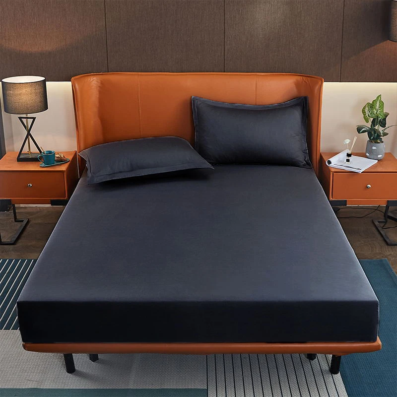 WASART Cotton fabric bed sheet elastic fitted sheet mattress protector cover cozy double bed couple bed linens 150x190 king size