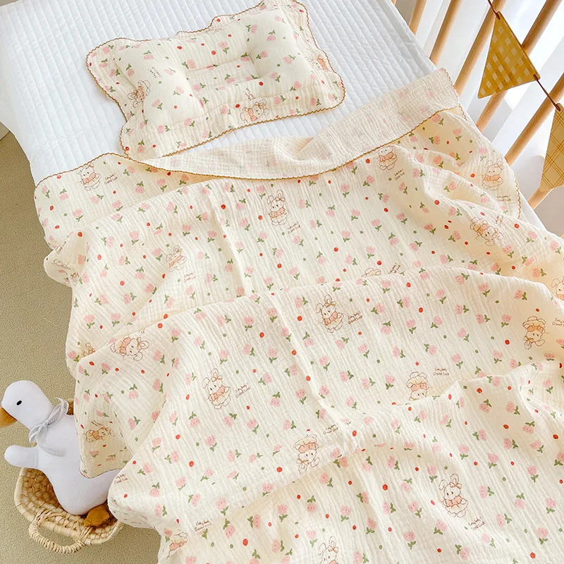 Battilo 100% Cotton Baby Blanket Soft Breathable Muslin Swaddle Blanket for Newborn Infant Plaid Receiving Blankets Toddler Gift