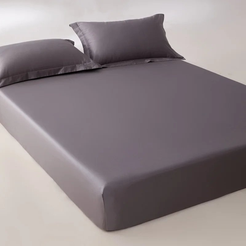 High End Egyptian Cotton Fitted Sheet with Elastic Bands Non Slip Adjustable Mattress Covers for Single Double Queen King Bed