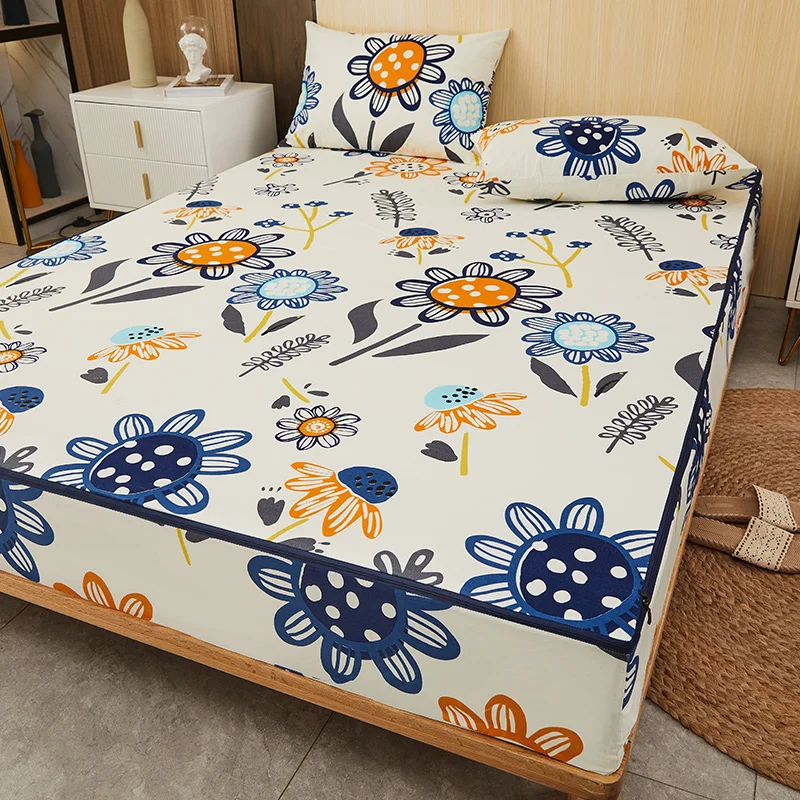 100% Waterproof Mattress Cover with Zipper Closure Six Sides All Inclusive Mattress Protector Soft Fitted Sheet Customized Size